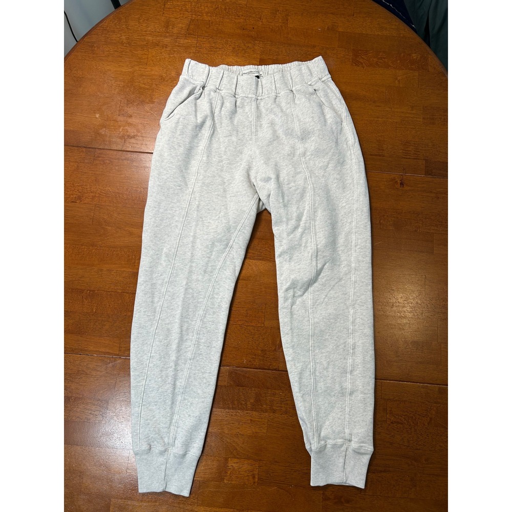 Abercrombie & Fitch Joggers Women Medium Light Gray Soft A&F Collection Seamed